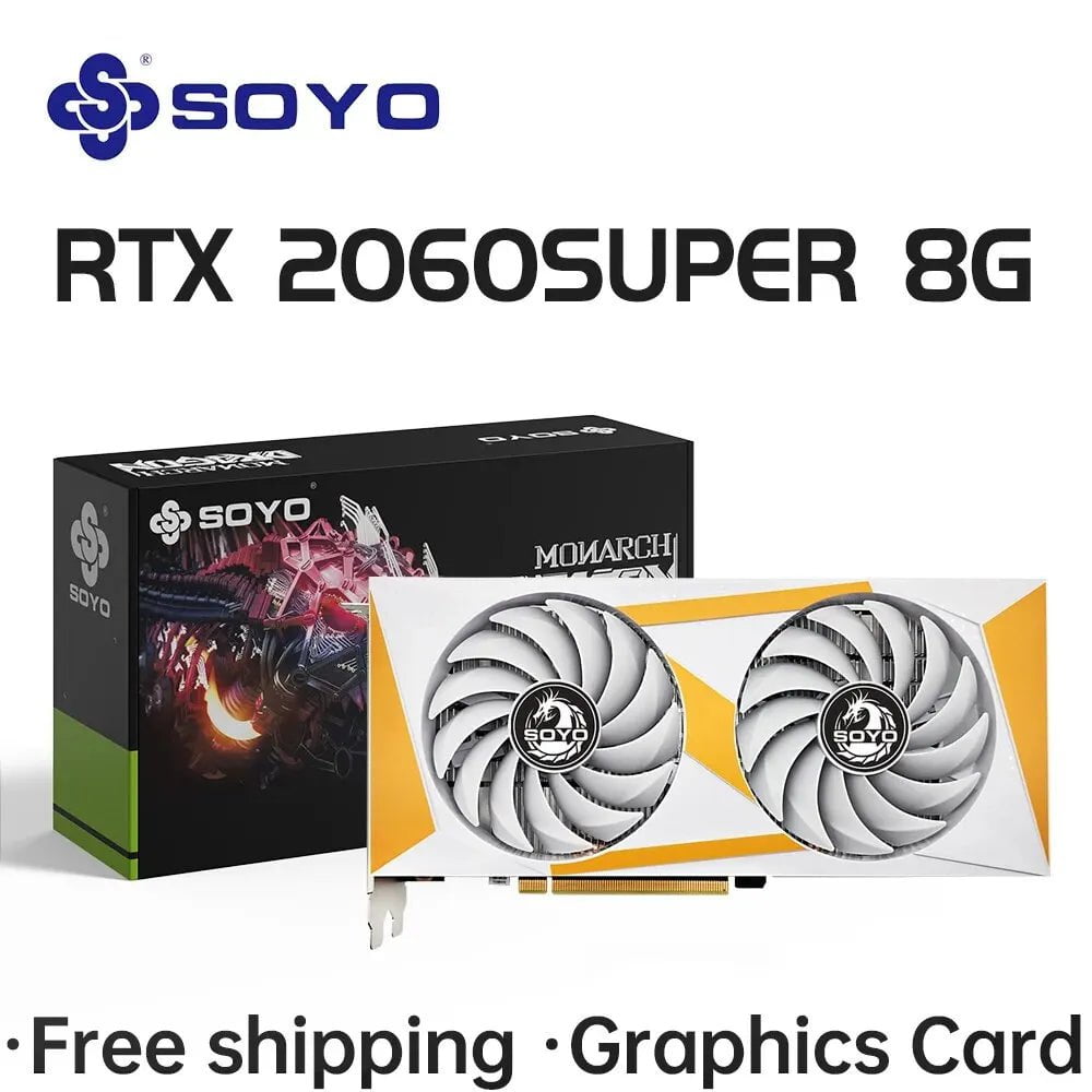 Storazone SOYO NVIDIA GeForce RTX2060 SUPER 8G Graphics Cards GDDR6 Video Memory HDMI DP PCIE3.0x16 Gaming Video Card for Desktop PC