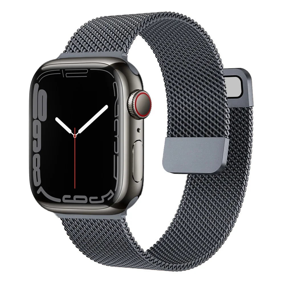 Storazone space gray / 38mm or 40mm 41mm Milanese Loop For Apple Watch Band 44mm 40mm 45mm 41mm 38mm 42mm 49mm 45 mm belt bracelet iWatch series 7 se 3 5 6 Ultra 8 Strap