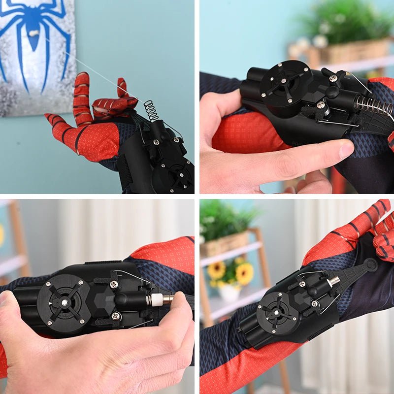 Storazone Spiderman Web Shooters Spider Man Wrist Launcher Upgraded Version Peter Parker Cosplay Gadgets Set Toys for Children Gift Kids