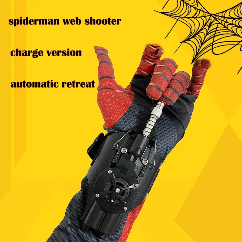 Storazone Spiderman Web Shooters Spider Man Wrist Launcher Upgraded Version Peter Parker Cosplay Gadgets Set Toys for Children Gift Kids