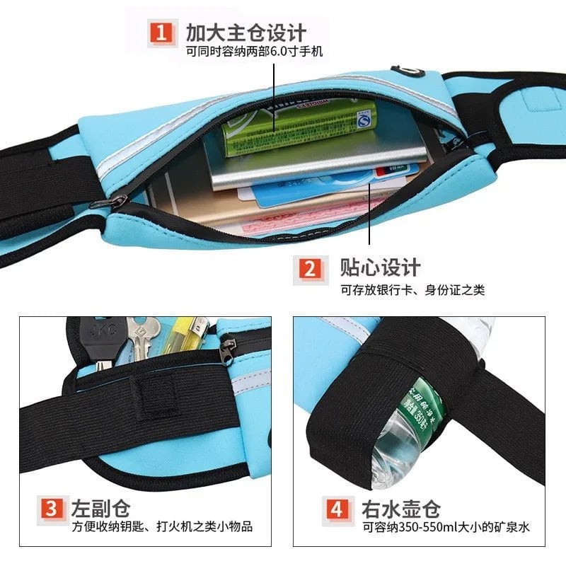 Storazone Sports Fanny Pack Women Running Waist Bag Men Belt bag Phone Gym Bag Water Hydration Backpack Running Accessories