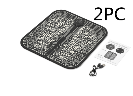 STORAZONE Sportwear 2PC Black Transparent Bag / English packaging Ems Foot Massager Mat Tens Fisioterapia Electric Foot Cushion Blood Circulation Acupunctur Pad Foot Health Care Relaxation Pain