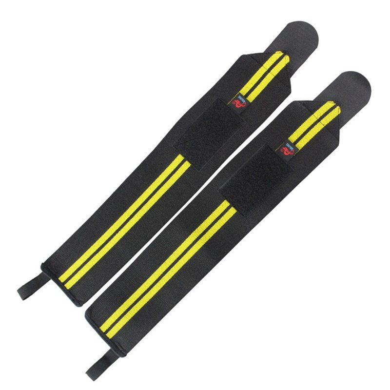 STORAZONE Sportwear Black yellow 2pcs Power Wrist Wraps