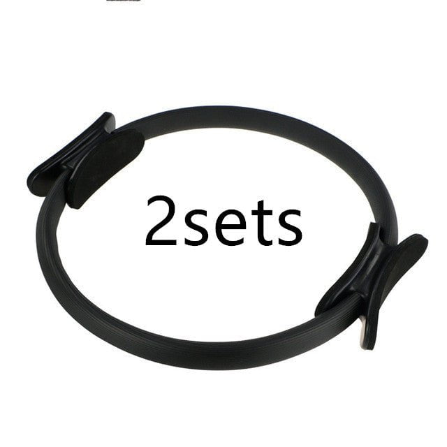 STORAZONE Sportwear Black2sets Yoga Fitness Pilates Ring Women Girls Circle Magic Dual Exercise Home Gym Workout Sports Lose Weight Body Resistance