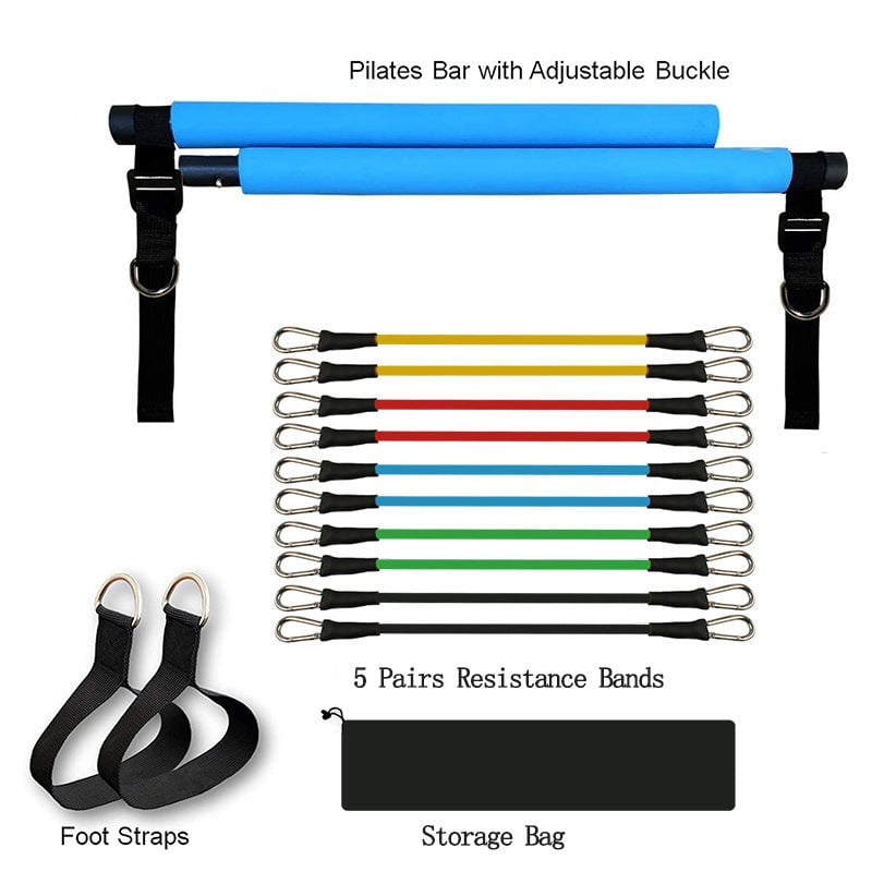 STORAZONE Sportwear Blue Fitness Yoga Pilates Bar Portable Gym Accessories Sport Elastic Bodybuilding Resistance Bands For Home Trainer Workout Equipment