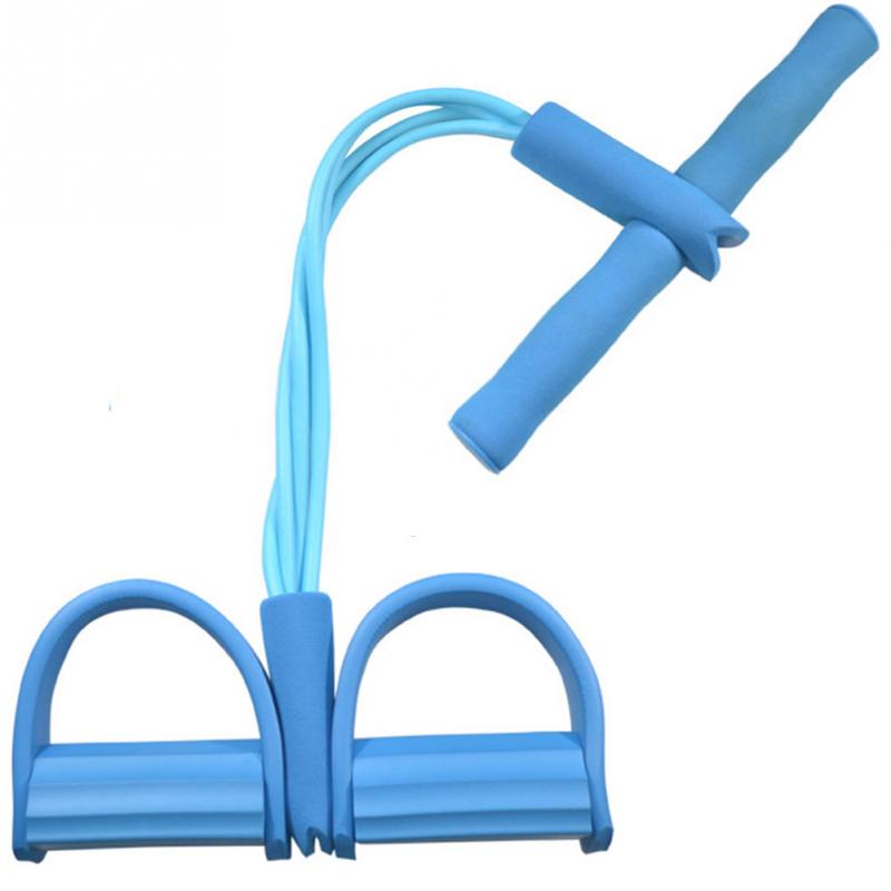 STORAZONE Sportwear Blue Natural Latex Foot Pedal Elastic Pull Rope with Handle Fitness Equipment Bodybuilding Expander