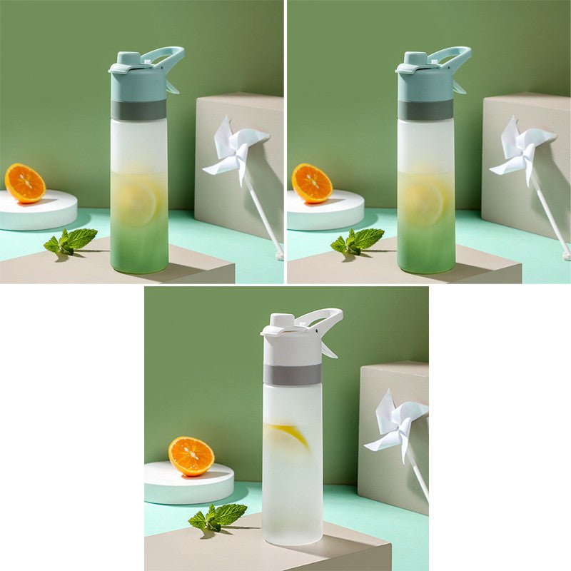STORAZONE Sportwear Green and Green and White Spray Water Bottle For Girls Outdoor Sport Fitness Water Cup Large Capacity Spray Bottle Drinkware Travel Bottles Kitchen Gadgets