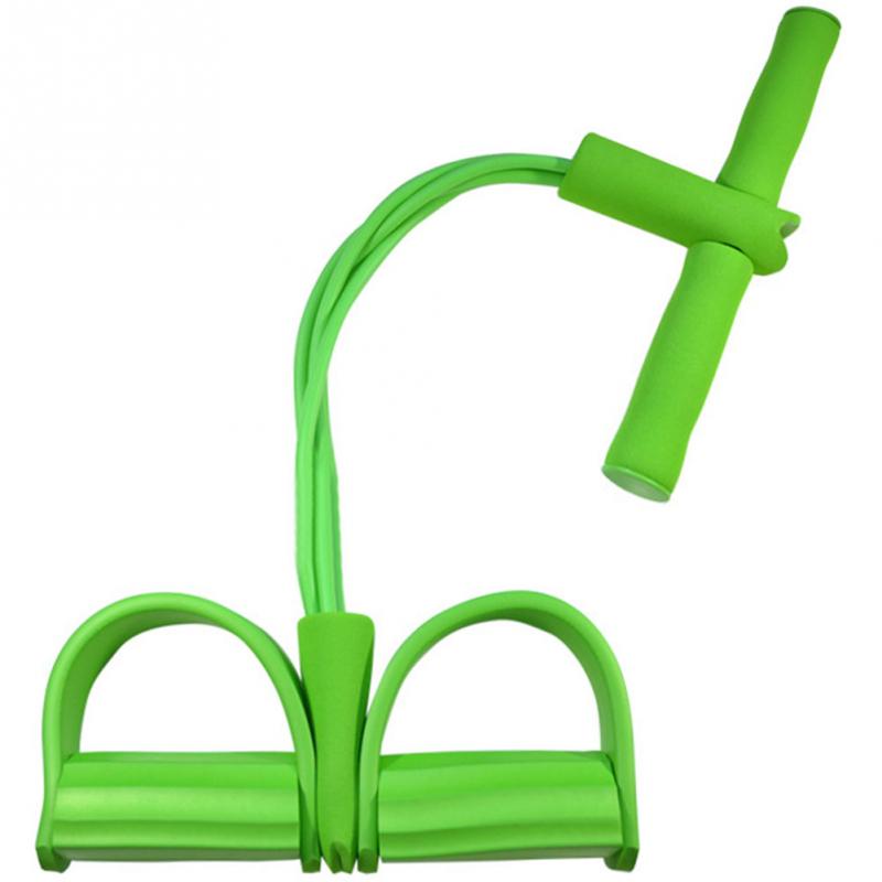 STORAZONE Sportwear Green Natural Latex Foot Pedal Elastic Pull Rope with Handle Fitness Equipment Bodybuilding Expander