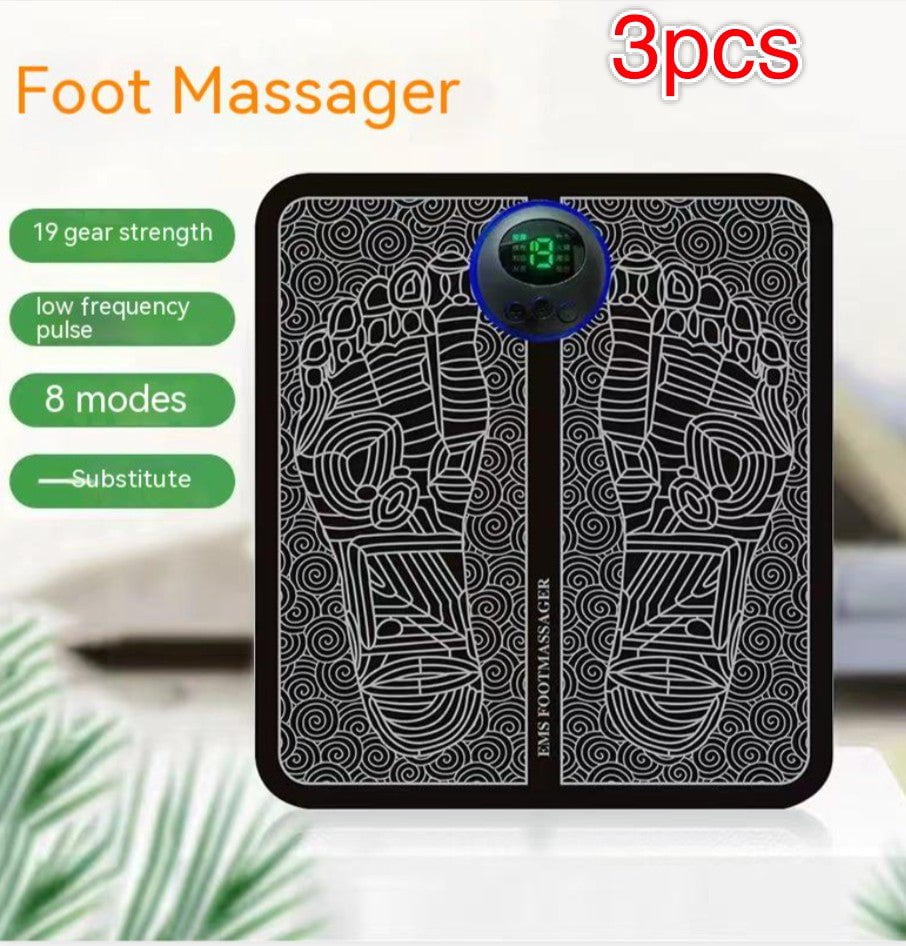 STORAZONE Sportwear LCD Usb Rechargeable 3pcs / English Charging Foot Massage Device Electric