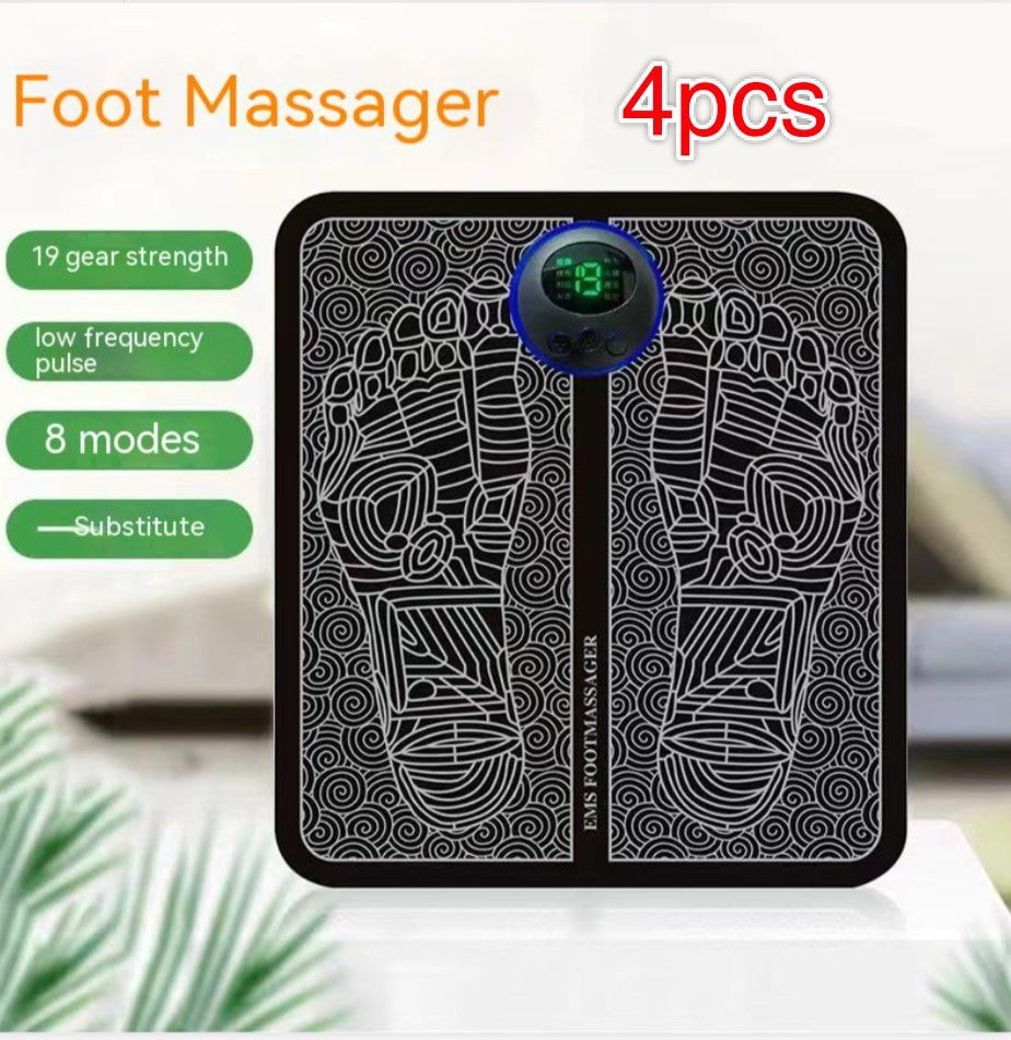 STORAZONE Sportwear LCD Usb Rechargeable 4pcs / English Charging Foot Massage Device Electric