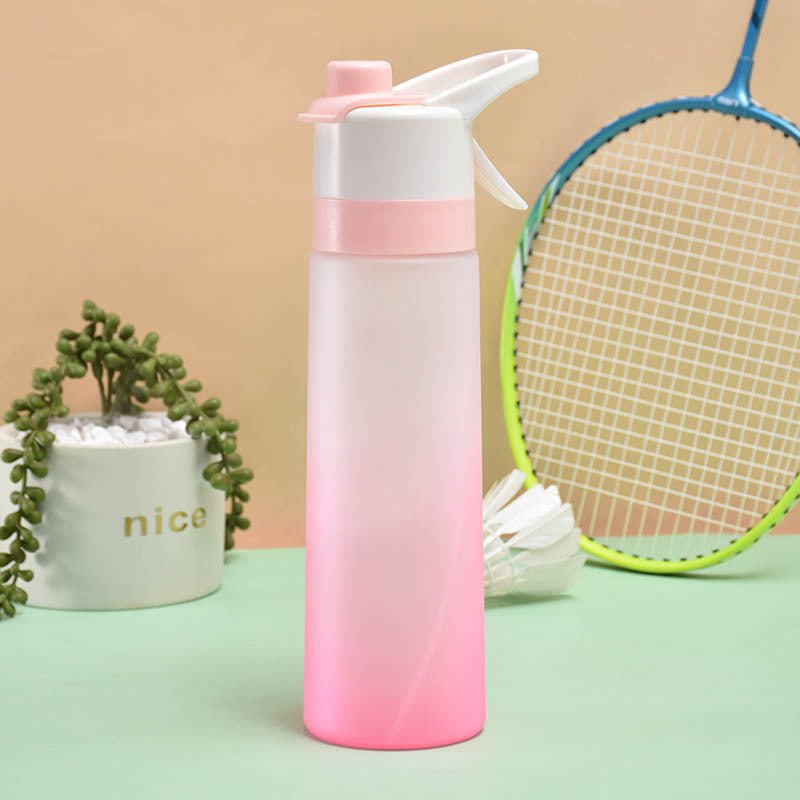 STORAZONE Sportwear PCpink Spray Water Bottle For Girls Outdoor Sport Fitness Water Cup Large Capacity Spray Bottle Drinkware Travel Bottles Kitchen Gadgets