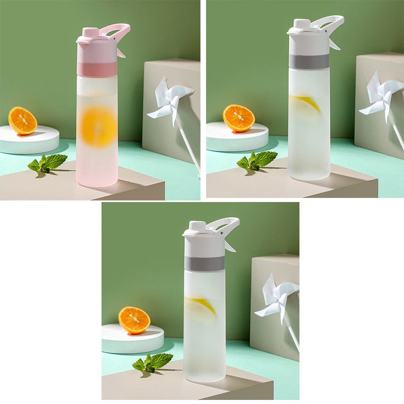 STORAZONE Sportwear Pink and White and White Spray Water Bottle For Girls Outdoor Sport Fitness Water Cup Large Capacity Spray Bottle Drinkware Travel Bottles Kitchen Gadgets