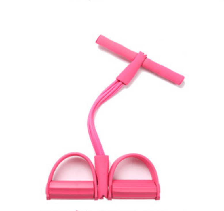 STORAZONE Sportwear Pink Natural Latex Foot Pedal Elastic Pull Rope with Handle Fitness Equipment Bodybuilding Expander