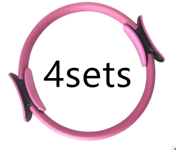 STORAZONE Sportwear Pink4sets Yoga Fitness Pilates Ring Women Girls Circle Magic Dual Exercise Home Gym Workout Sports Lose Weight Body Resistance