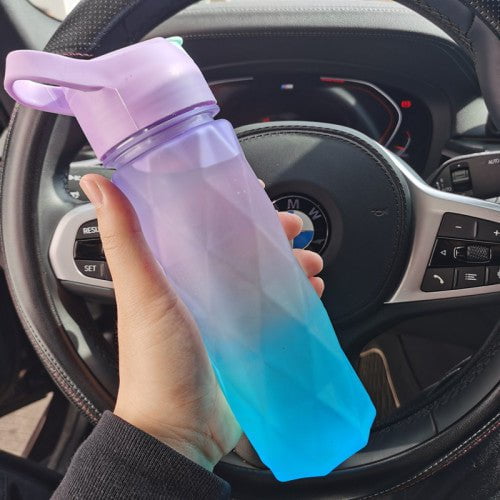 STORAZONE Sportwear Purple and blue gradient Spray Water Bottle For Girls Outdoor Sport Fitness Water Cup Large Capacity Spray Bottle Drinkware Travel Bottles Kitchen Gadgets