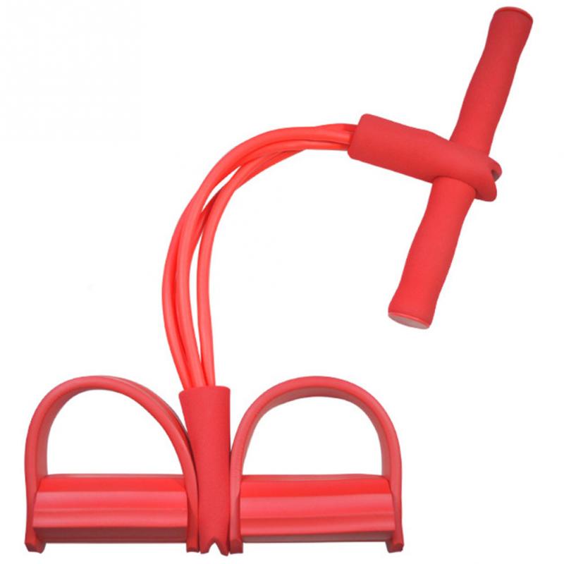 STORAZONE Sportwear Red Natural Latex Foot Pedal Elastic Pull Rope with Handle Fitness Equipment Bodybuilding Expander