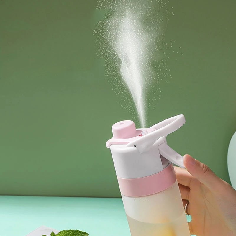 STORAZONE Sportwear Spray Water Bottle For Girls Outdoor Sport Fitness Water Cup Large Capacity Spray Bottle Drinkware Travel Bottles Kitchen Gadgets