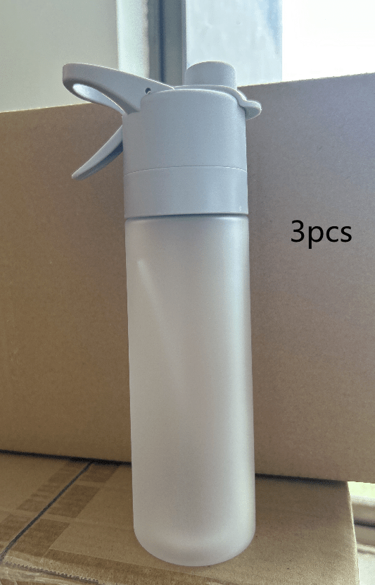 STORAZONE Sportwear White 3PCS Spray Water Bottle For Girls Outdoor Sport Fitness Water Cup Large Capacity Spray Bottle Drinkware Travel Bottles Kitchen Gadgets