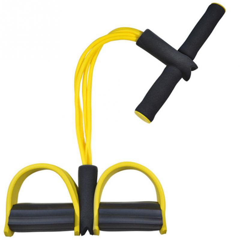 STORAZONE Sportwear Yellow Natural Latex Foot Pedal Elastic Pull Rope with Handle Fitness Equipment Bodybuilding Expander