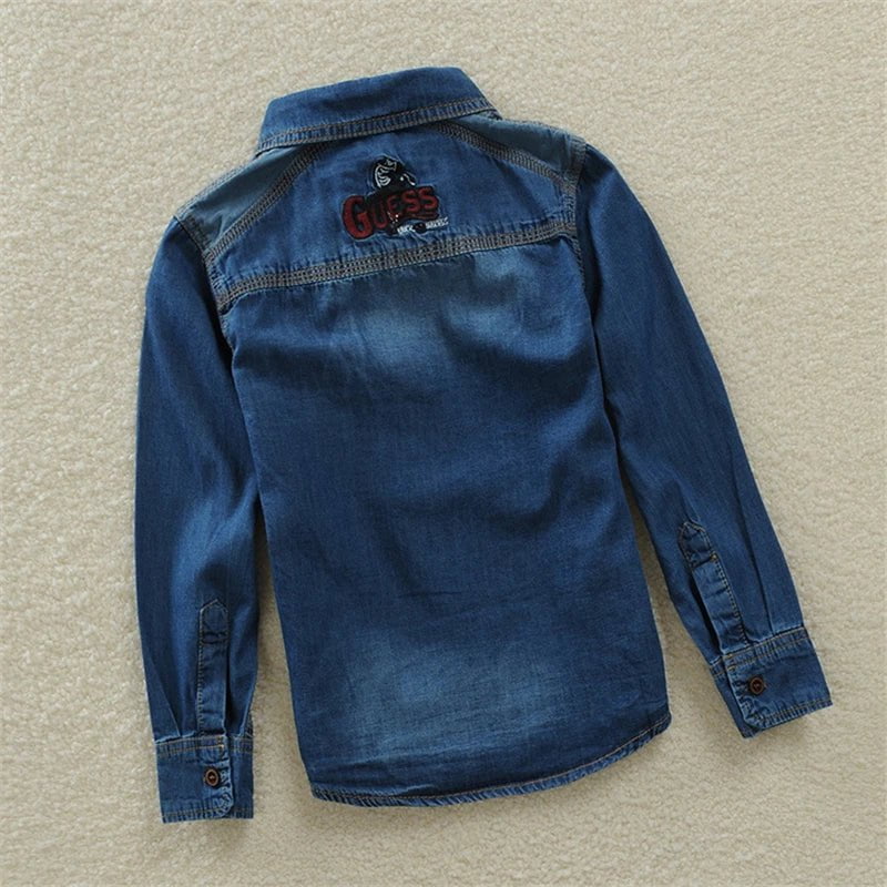 Storazone spring boys clothes Denim shirt long sleeve clothes Boy's shirt Spring and autumn Kids clothes  high quality Baby clothes