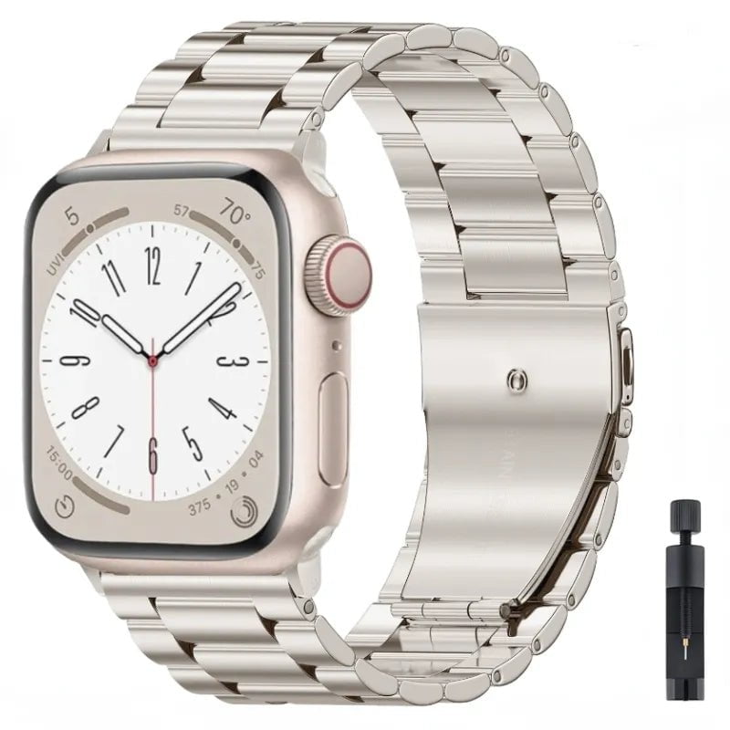 Storazone Starlight and tool / For 38mm or 40mm Metal strap For Apple watch Ultra/2 49mm 9 8 7 45mm 41mm Stainless steel high-end wristband For iWatch 6 5 4 3 SE 44mm 42mm 40mm