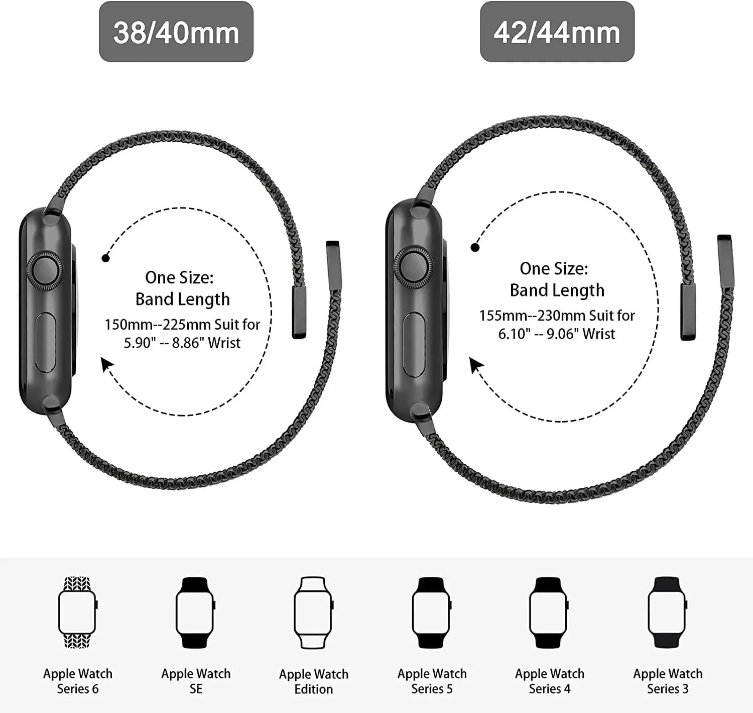 Storazone Strap For Apple watch Band 44mm 45mm 41mm 49mm 42mm 40mm 45mm Milanese Loop bracelet correa iwatch series 9 7 8 4 5 6 SE Ultra2