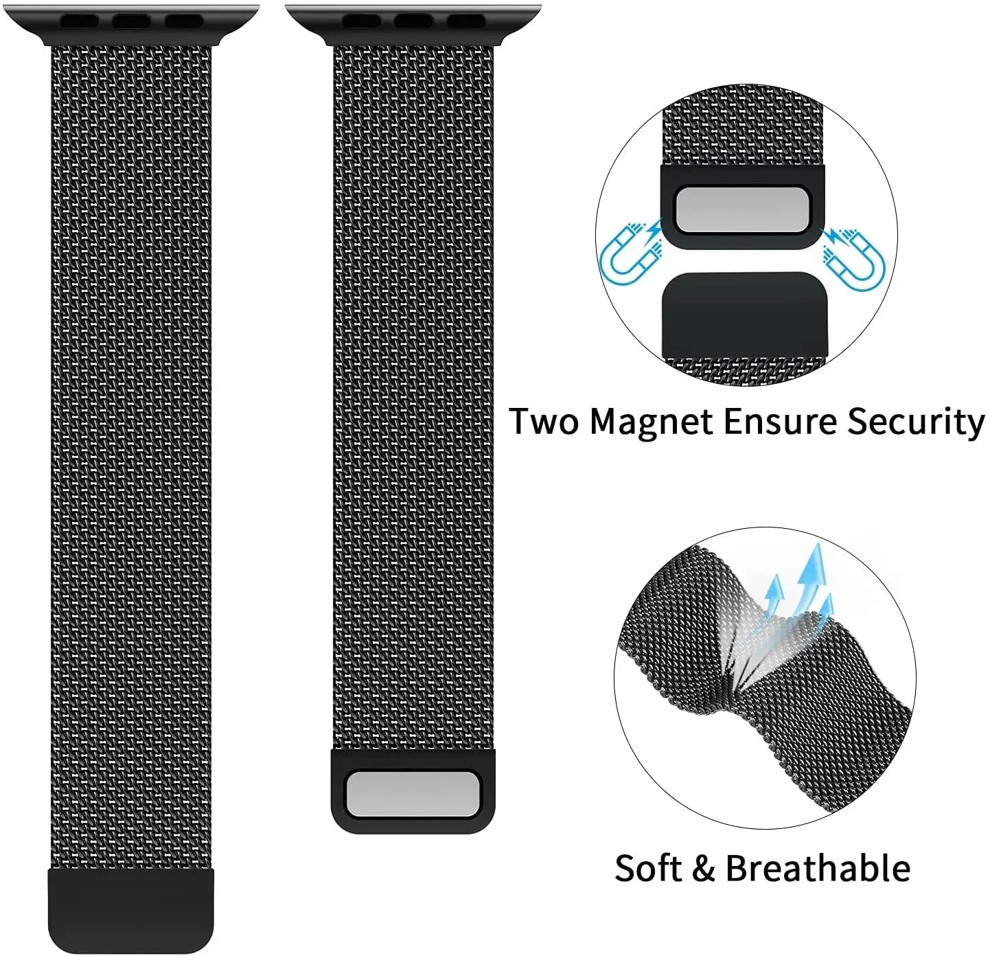 Storazone Strap For Apple watch Band 44mm 45mm 41mm 49mm 42mm 40mm 45mm Milanese Loop bracelet correa iwatch series 9 7 8 4 5 6 SE Ultra2