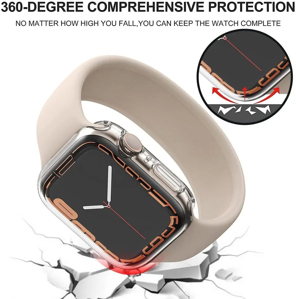 Storazone Strap for Apple watch band 45MM 44MM iwatch 41MM 40MM wrist bracelet Screen Protector Case Apple Watch Serie 8 7 SE 6 5 4 3 band