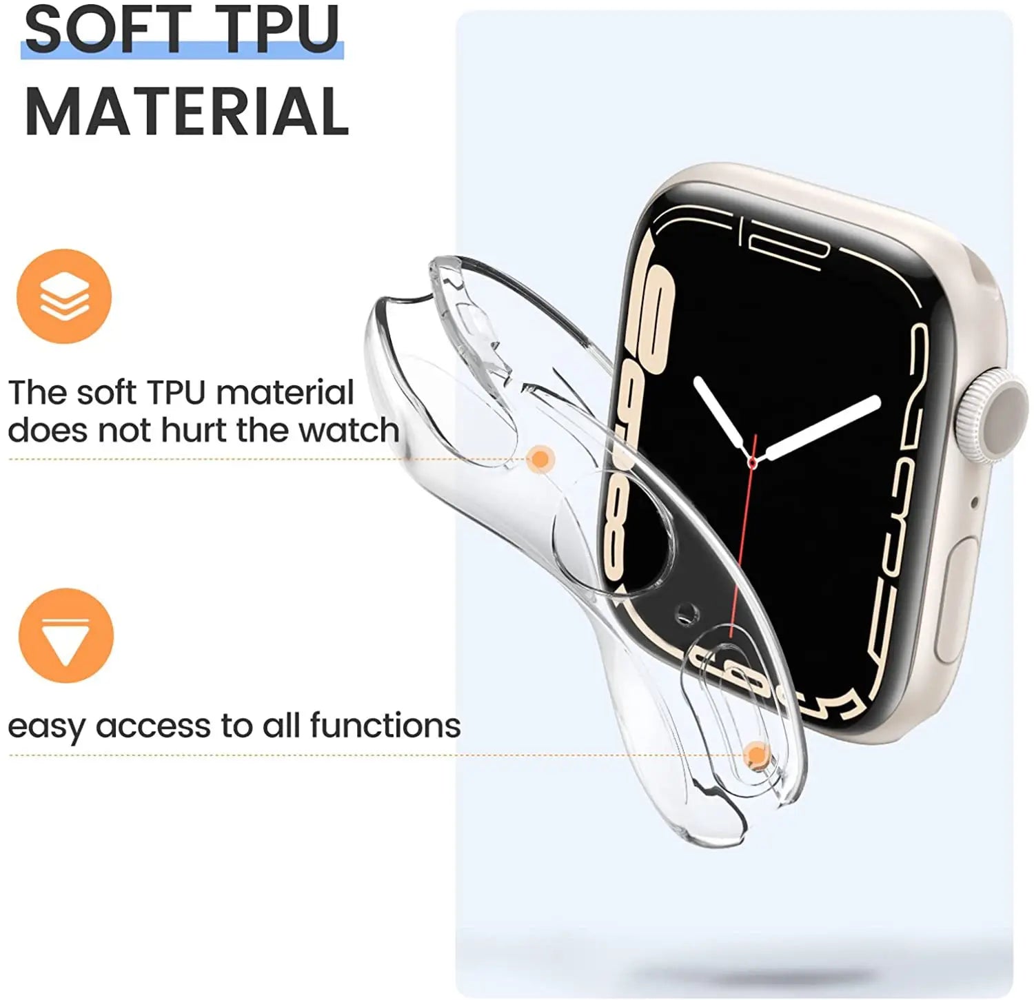 Storazone Strap for Apple watch band 45MM 44MM iwatch 41MM 40MM wrist bracelet Screen Protector Case Apple Watch Serie 8 7 SE 6 5 4 3 band