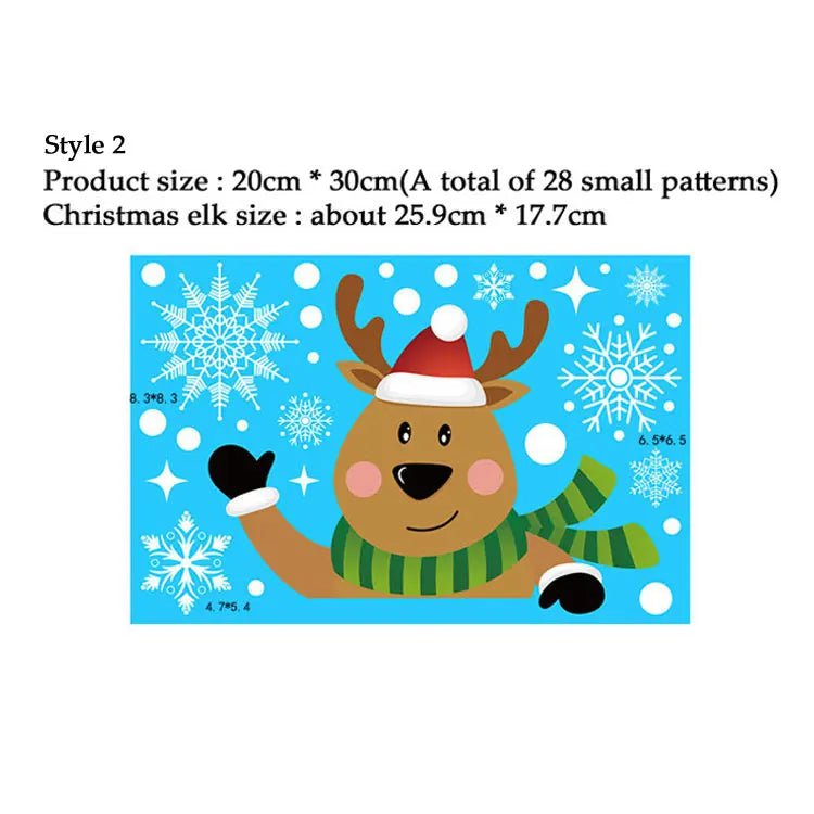 Storazone Style 2 38 Pcs/Lot Snowflake Electrostatic Wall Stickers Window Kids Room Christmas Decoration Decals For Home Decor New Year Wallpaper