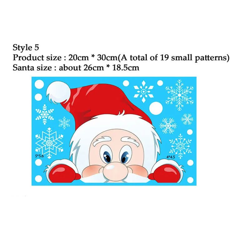 Storazone Style 5 38 Pcs/Lot Snowflake Electrostatic Wall Stickers Window Kids Room Christmas Decoration Decals For Home Decor New Year Wallpaper