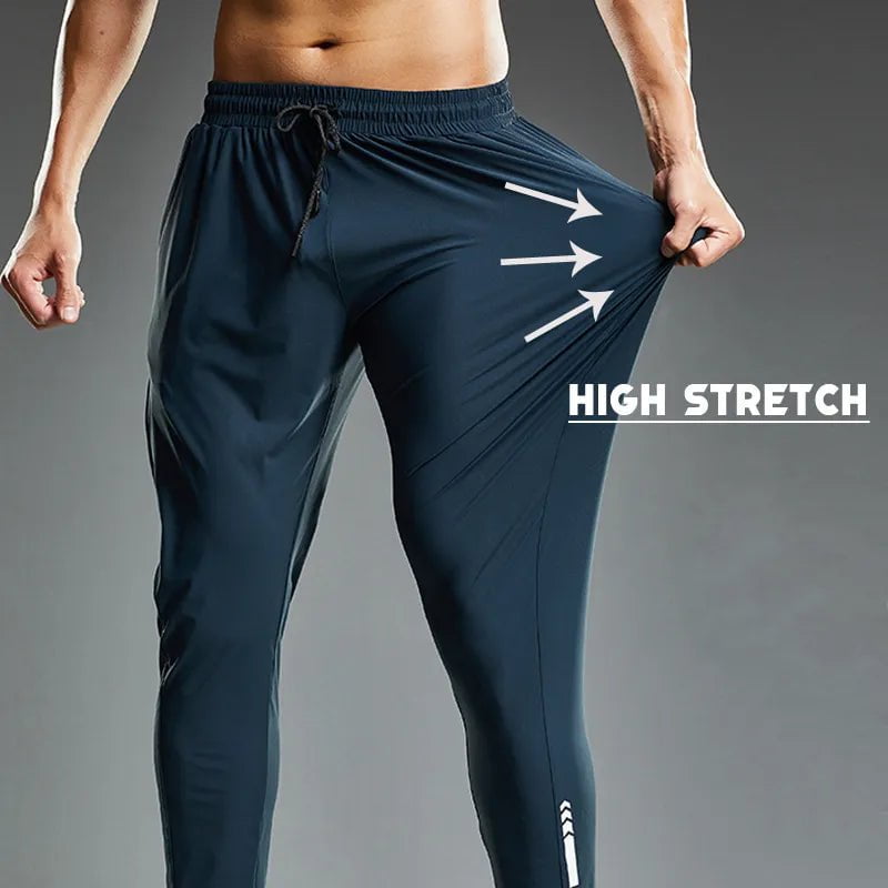 Storazone Summer Elastic Men Running Sport Pants Jogging Sweatpants Casual Outdoor Training Gym Fitness Trousers