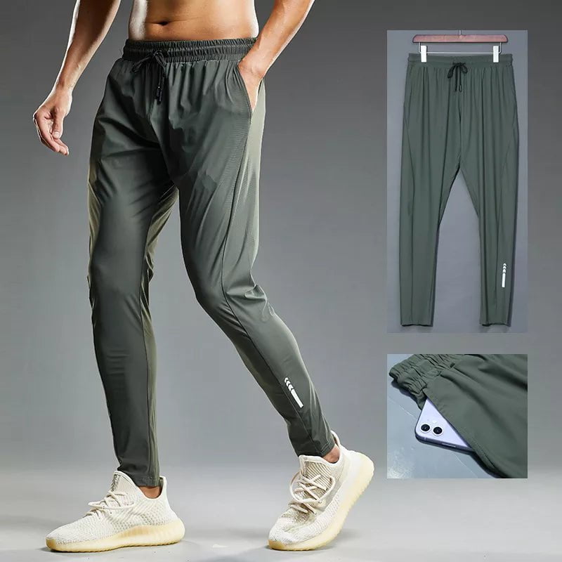 Storazone Summer Elastic Men Running Sport Pants Jogging Sweatpants Casual Outdoor Training Gym Fitness Trousers