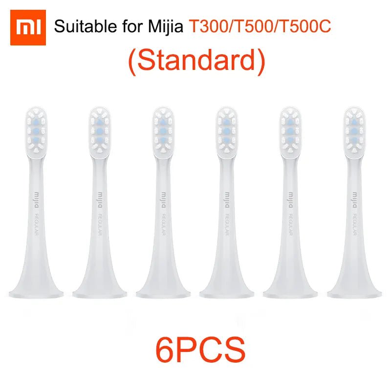 Storazone T300T500 T500C 6pcs Original XIAOMI MIJIA Sonic Electric Toothbrush Head T100 T300 T500 T500C  Replacement Toothbrush Heads