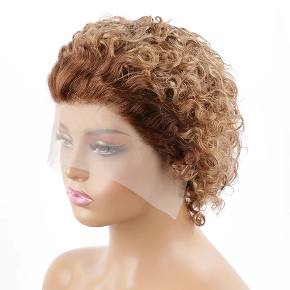 Storazone T4 27 / United States / 6inches | Lace Topline | 180 Pixie Cut Wig Human Hair 13x1 Lace Frontal Wigs Human Hair Short Bob Human Hair Wigs For Black Women Lace Front Human Hair Wig