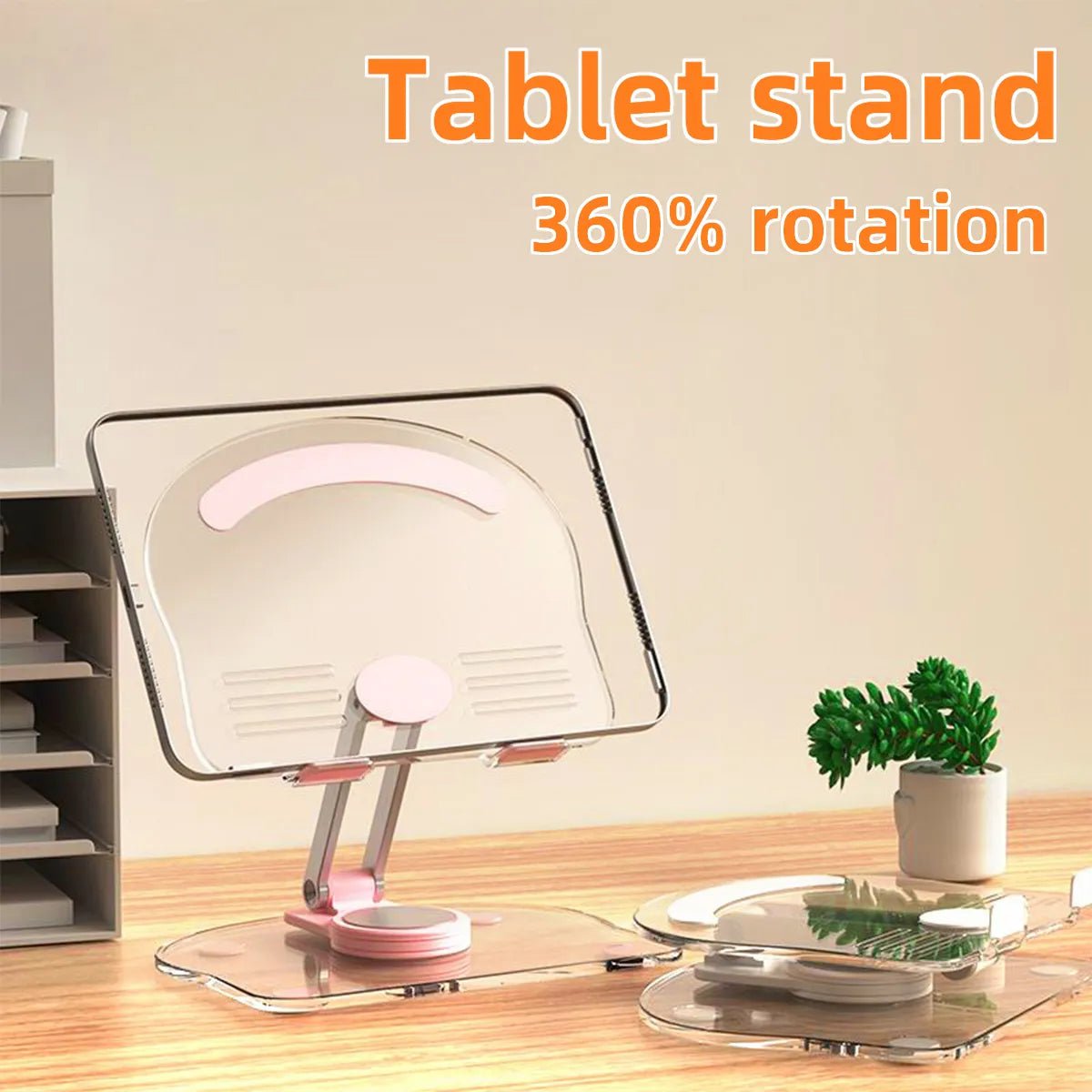 Storazone Tablet desktop stand suitable for iPad Pro 9.7 Air 4 5 Mini 6 11 Mi Pad transparent acrylic desktop phone stand