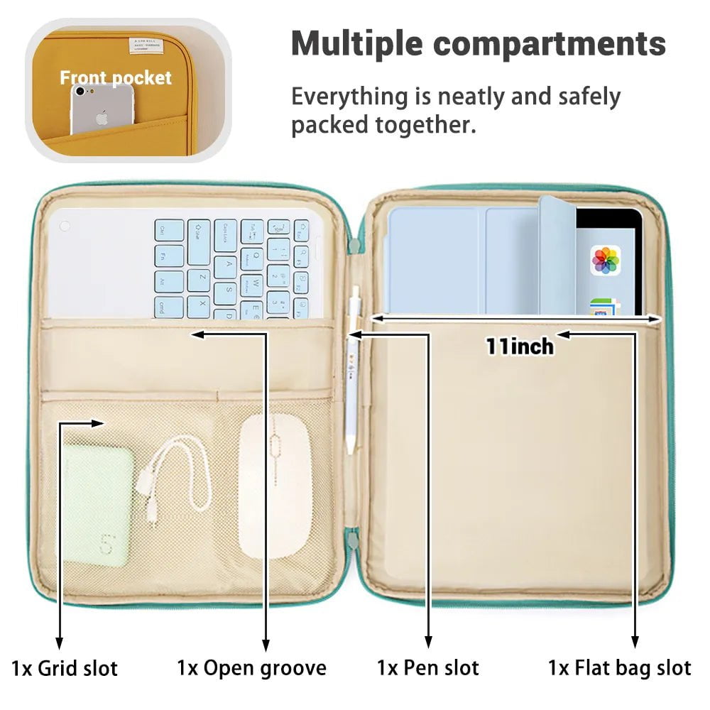 Storazone Tablet Handbag Case 9-11inch For iPad Air 4 5 Pro 11 Mini 5 6 iPad Case For XiaoMi 5 Samsung Huawei Lenovo Shockproof Pouch Bags