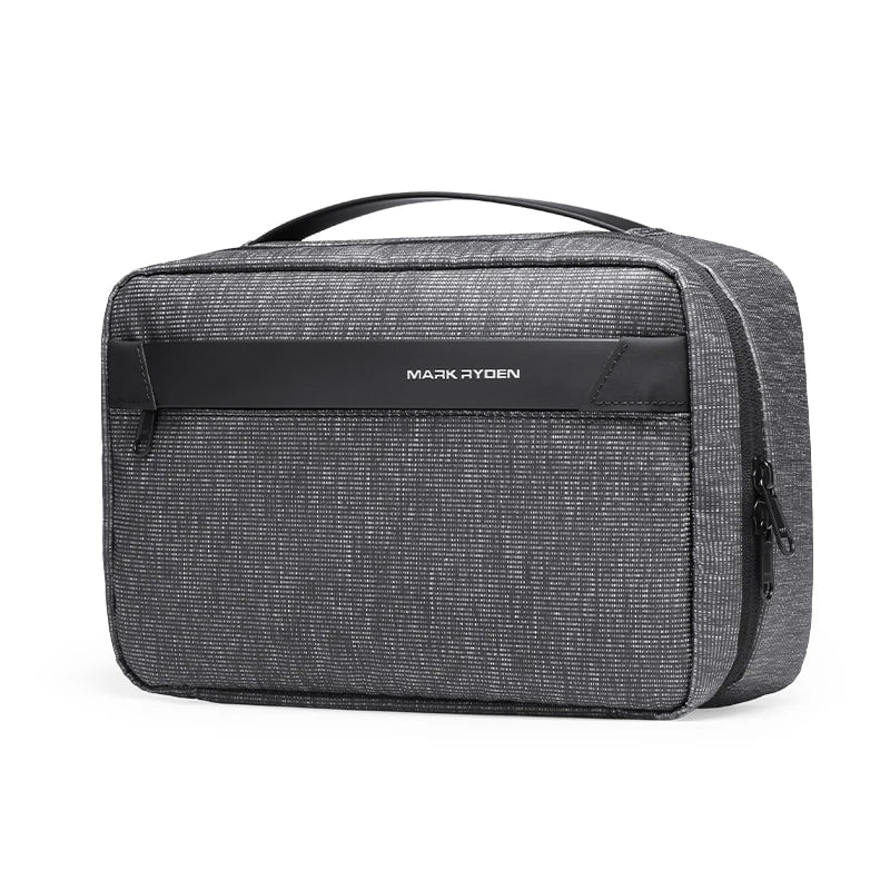 Storazone Tech Grey Travel Toiletry Bag Men's Business Trip Gods Dry Wet Separation Fitness Bath Bag Waterproof Makeup Storage Bag L_MR86 Wash Bag