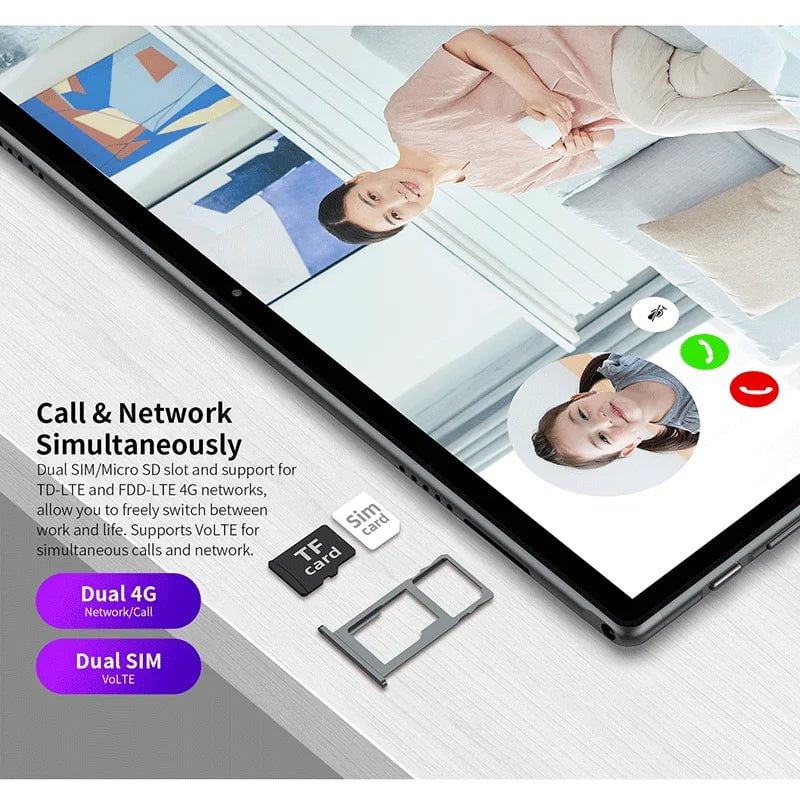 Storazone Teclast M40 Pro 2023 Android 12 Tablet 8GB RAM 128GB ROM UNISOC T616 10.1 inch Tablets 1920*1200 4G Dual SIM LTE 7000mAh Type-C