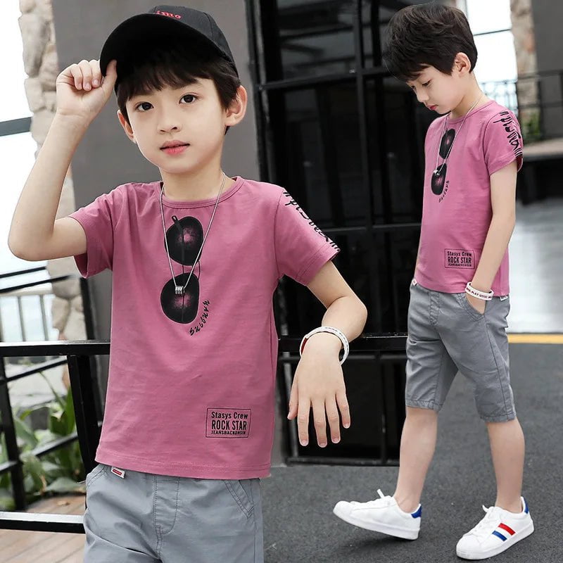 Storazone Teen Boys Clothing Sets Summer Boys Clothes Casual Outfit Kids Tracksuit For Boys Sport Suit Children Clothing 6 8 9 10 12 Years