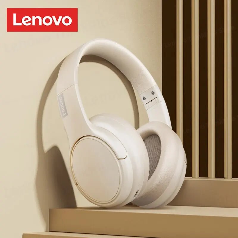 Storazone TH20 Beige Original Lenovo TH20 Gaming Headphones Dual Mode Headset Wireless Bluetooth 5.3 Foldable Sport Headphone Music Earphone 2023 New