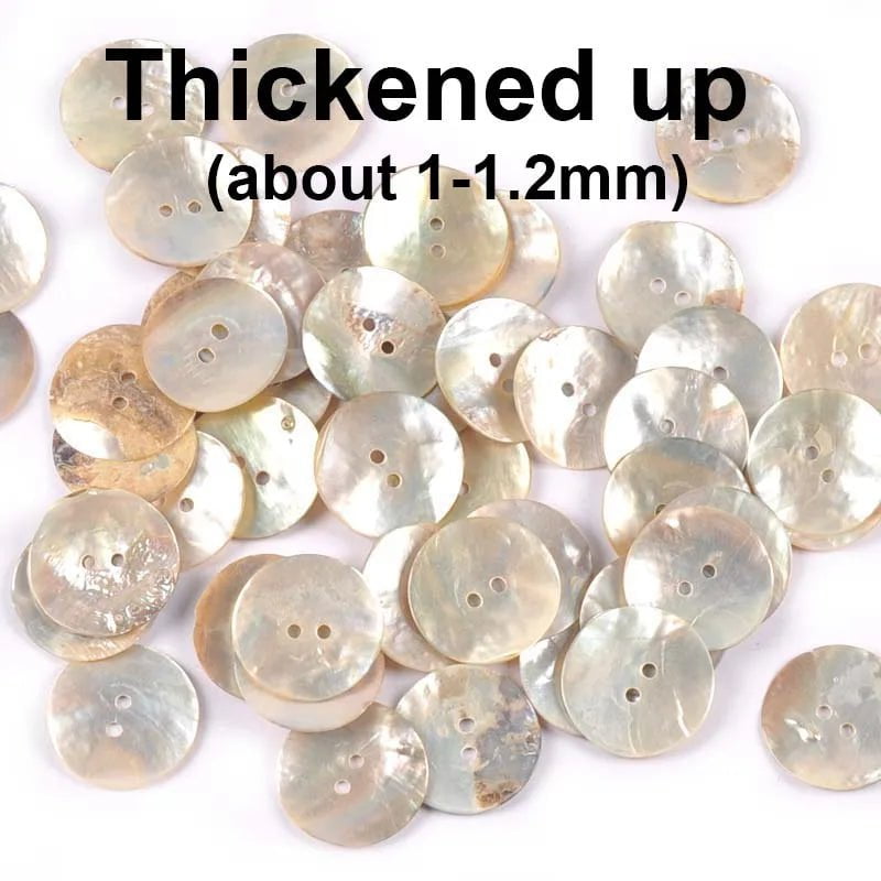 Storazone Thickened up / 9mm 50Pcs Natural Mother Of Pearl Shell Decorative Buttons For Scrapbooking Sewing DIY Crafts Handwork Accessories Home Decoration