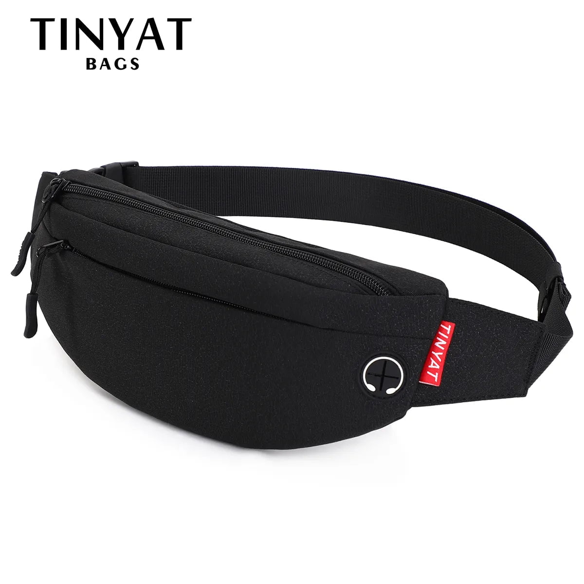 Storazone TINYAT Men Waist Bag Pack Purse Casual Large Phone Belt Bag Pouch Women's Canvas Travel Phone Bag Fanny Banana Bag Hip 4 Pockets