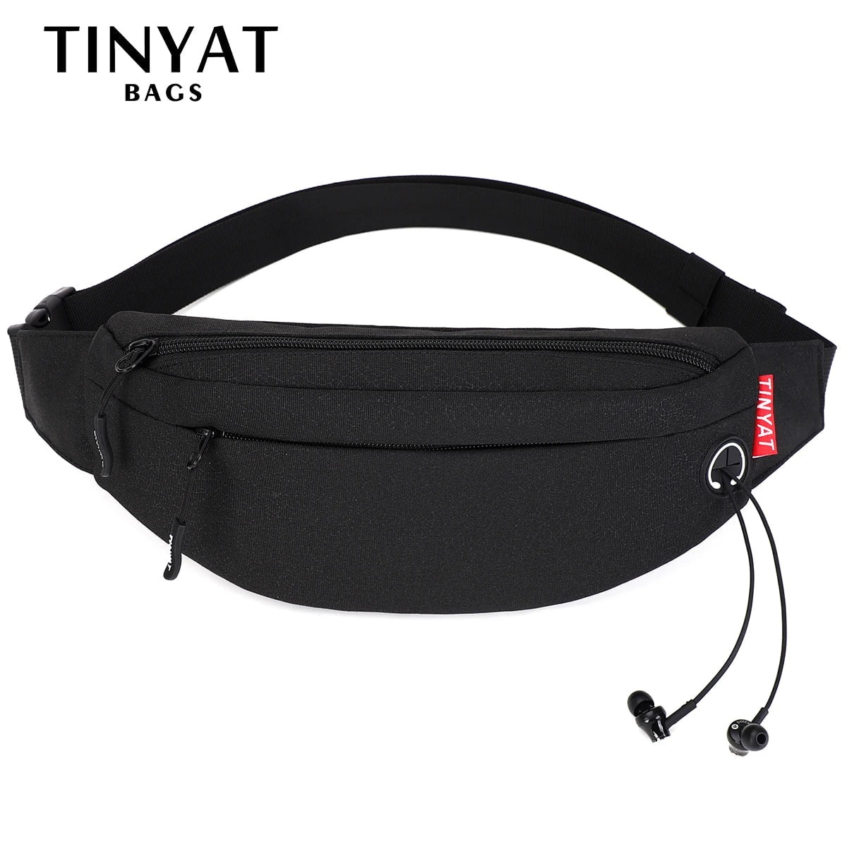 Storazone TINYAT Men Waist Bag Pack Purse Casual Large Phone Belt Bag Pouch Women's Canvas Travel Phone Bag Fanny Banana Bag Hip 4 Pockets