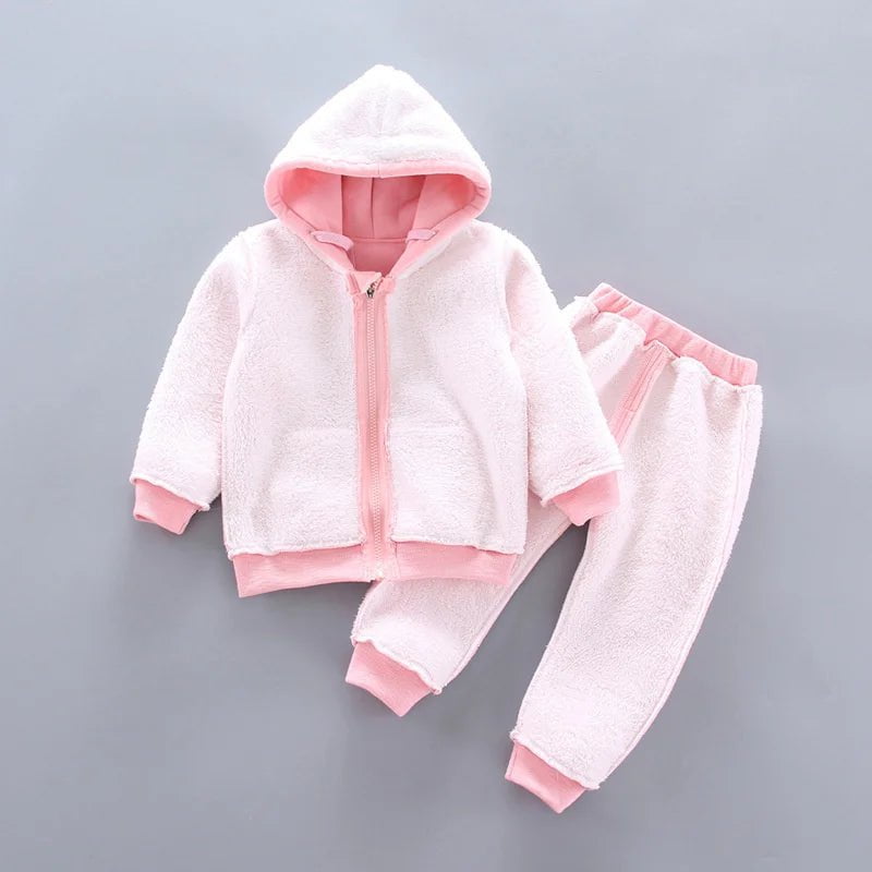 Storazone Toddler Boys Clothes 2023 Autumn Winter Kids Girls Clothes Hooded+Pant 2pcs Outfit Children Clothing Suit For Boys Clothing Sets