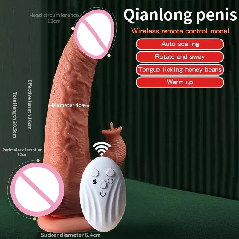 Storazone Tongue dildo JIUUY Realistic Dildo Telescopic Vibrator with Female Stimulator Big Penis Anal Plug Adult Man Real Penis Sex Toys for Women