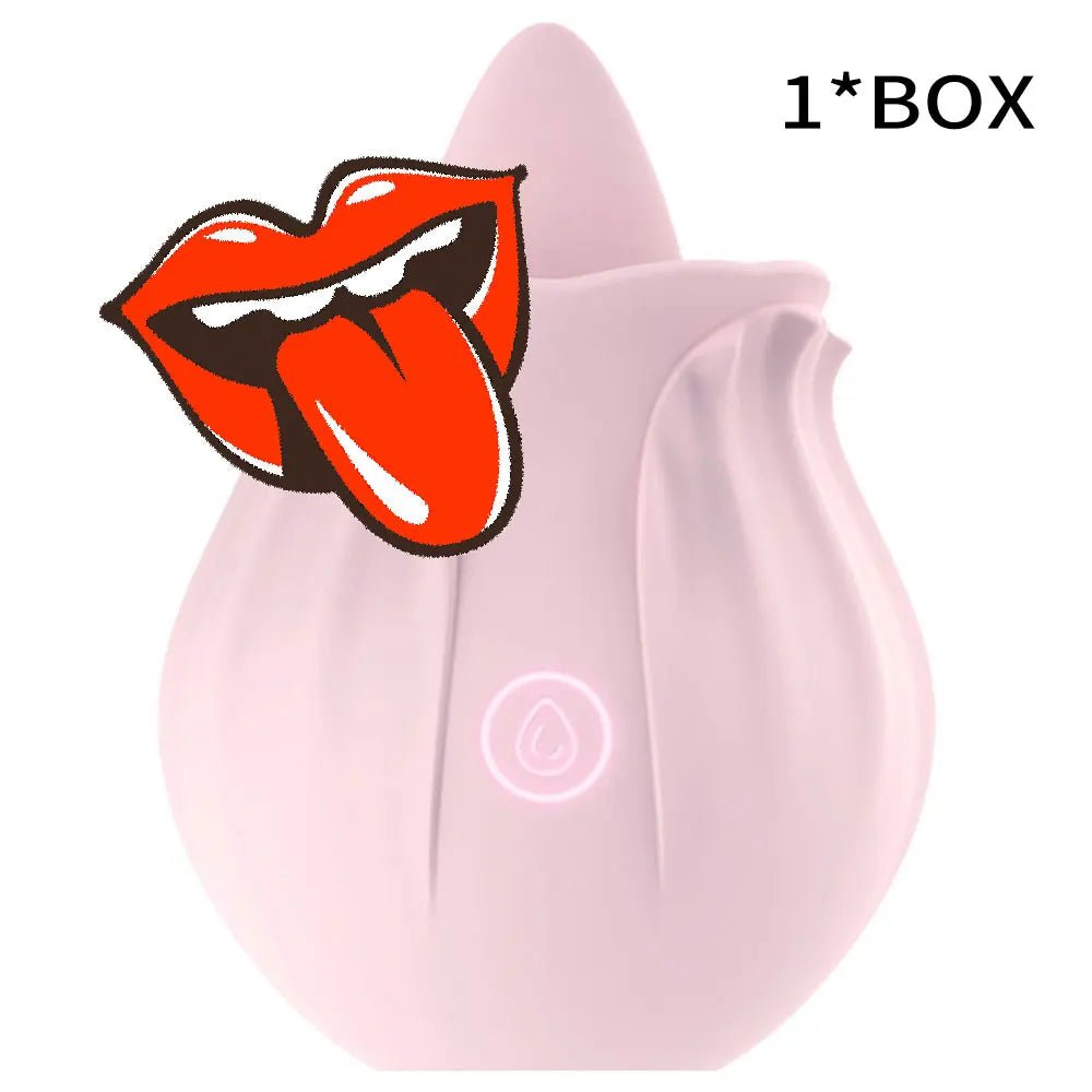 Storazone Tongue licking 2 / CHINA Rose Shape Vaginal Sucking Vibrators Erotic Nipple  Sucker Oral Sucker 6 Frequency Sucking 6 Licking Clitoris Vibrator for Women