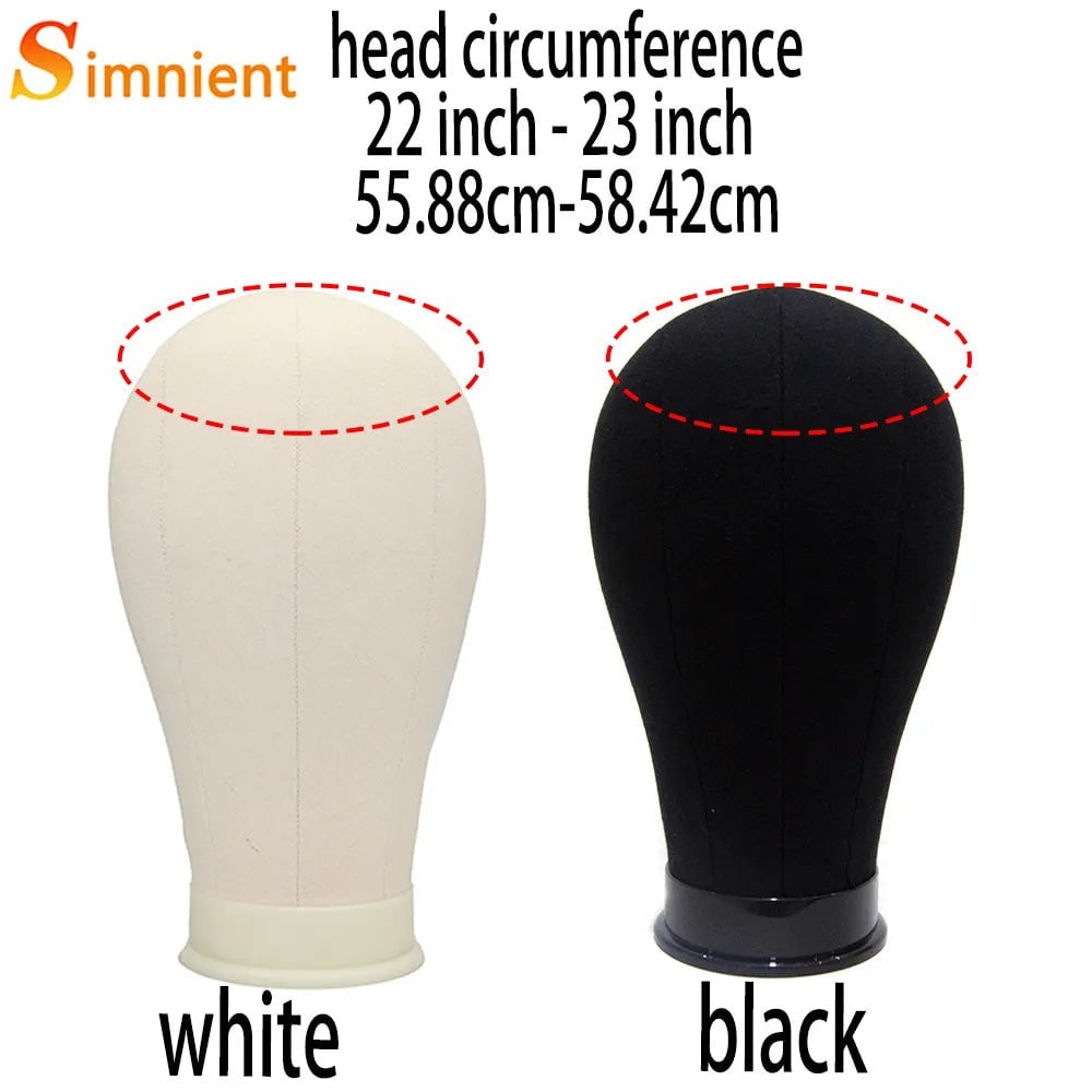 Storazone Training Mannequin Head Canvas Block Head Display Styling Mannequin Manikin Head WigTripod Stand Free Get T Pins Wig Install Kit