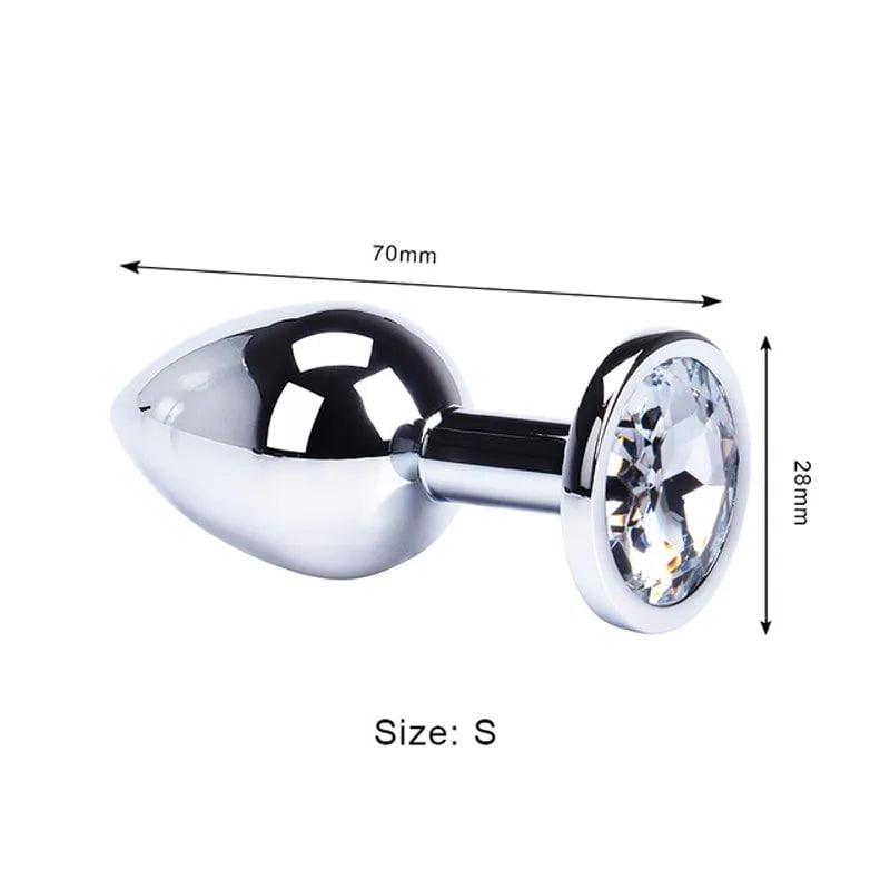 Storazone Transparent / S - 28mm Sex Vibrator Metal Anal Toys For Women Adult Sex Products For S Men Butt Plug Stainles Steel Anal Plug Sex Toys Anal DildoToys