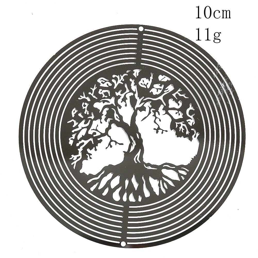 Storazone Tree of life Tree of Life Wind Spinner Catcher 3D Rotating Pendant Flowing-Light Effect Mirror Reflection Design Garden Outdoor Hanging Decor